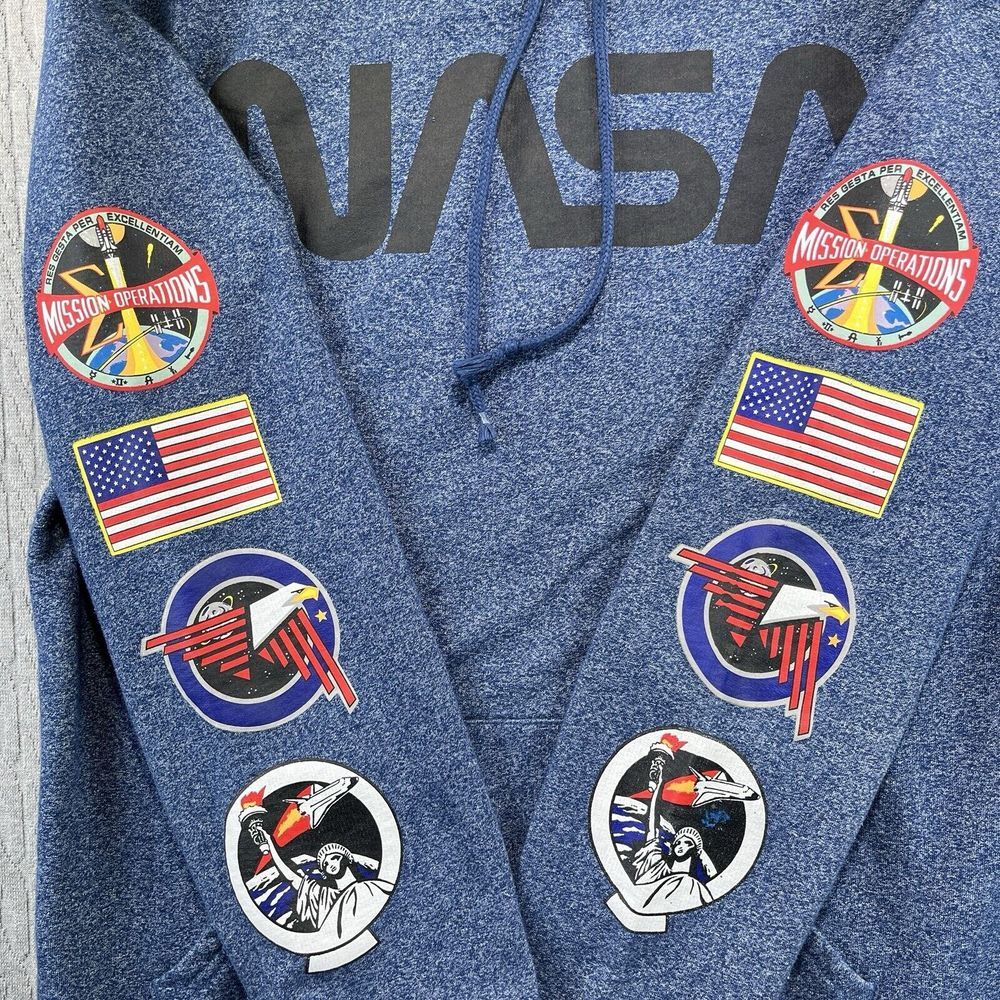 NASA Aldrin Family American Patches Drawstring‎ Women hoodie (S) patriot